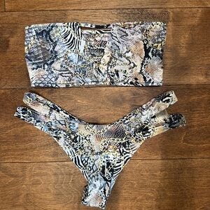 Blackbough Multicolor Snakeskin Bikini